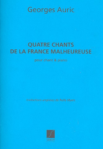 4 chants de la France malheuruese  pour chant et piano (fr/en)  