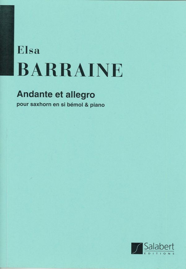 E. Barraine Andante Et Allegro, Pour Saxhorn En Si Bemol Et&nbsp;&nbsp;Piano&nbsp;&nbsp;Trombone (Tuba) and Piano
