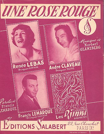 Un rose rouge: por chant et piano&nbsp;&nbsp;&nbsp;&nbsp;