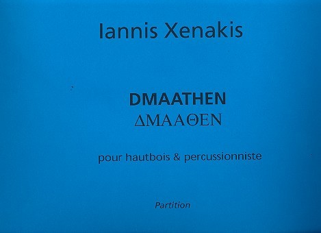 Dmaathen pour hautbois et percussion  partition  