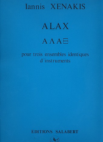 Alax für 3 identische Ensembles  Partitur  