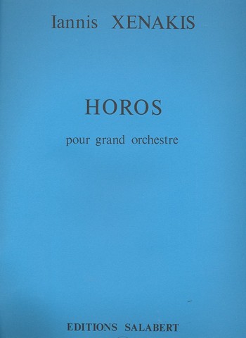 Horos  pour orchestre  partition