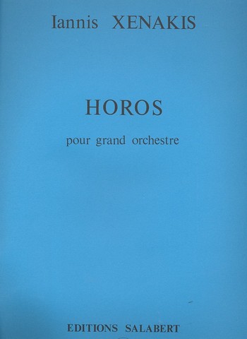 Horos&nbsp;&nbsp;pour orchestre&nbsp;&nbsp;partition
