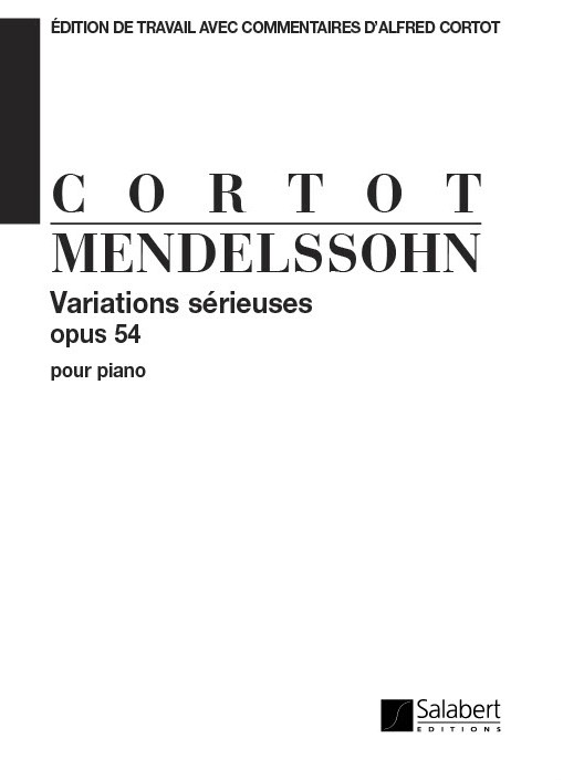 Variations sérieuses op.54&nbsp;&nbsp;pour piano&nbsp;&nbsp;