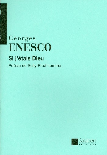 Si J'etais Dieu  pour chant et piano  