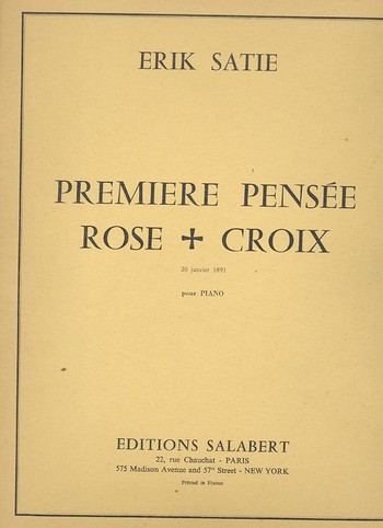 Première pensée - rose + croix&nbsp;&nbsp;pour piano&nbsp;&nbsp;