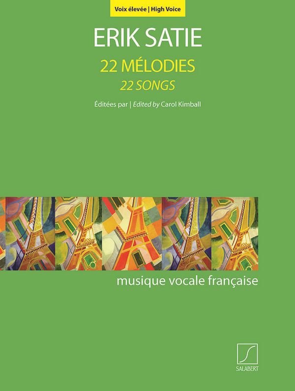 22 Mélodies  pour voix élevée et piano  partition