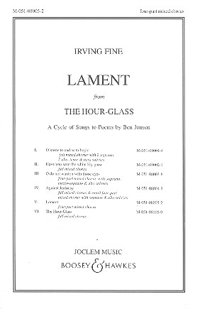 Lament&nbsp;&nbsp;for mixed chorus a cappella&nbsp;&nbsp;score