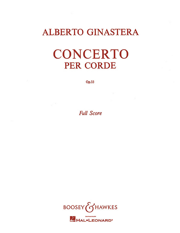 Concerto per Corde op. 33  für Streichorchester  Partitur