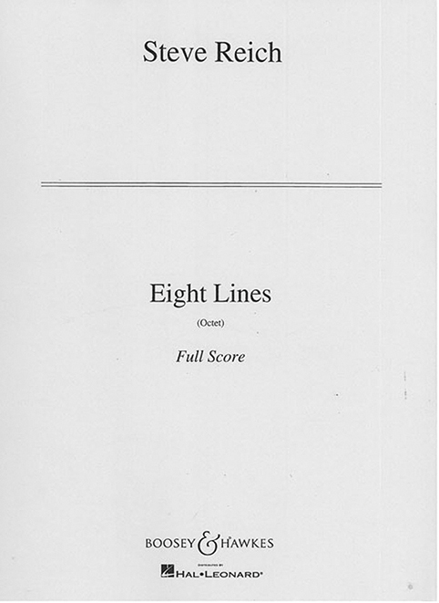 Eight Lines  für 2 Flöten, 2 Klaviere, 2 Violinen, Viola und Violoncello  Partitur