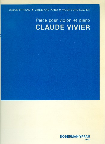 Pièce pour violon et piano&nbsp;&nbsp;für Violine und Klavier&nbsp;&nbsp;