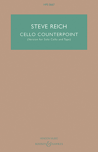 Cello Counterpoint  für Violoncello und Tonband  Studienpartitur