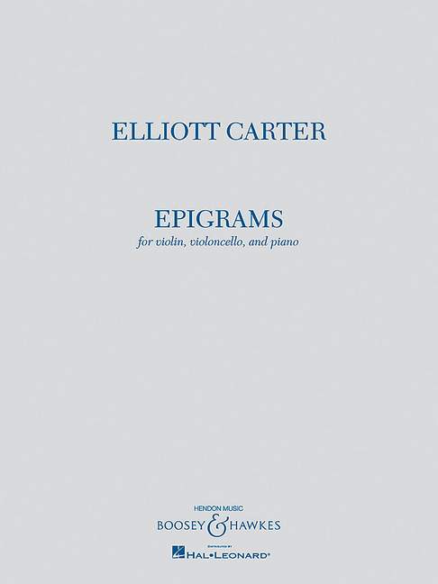 Epigrams  für Violine, Violoncello und Klavier  Stimmen