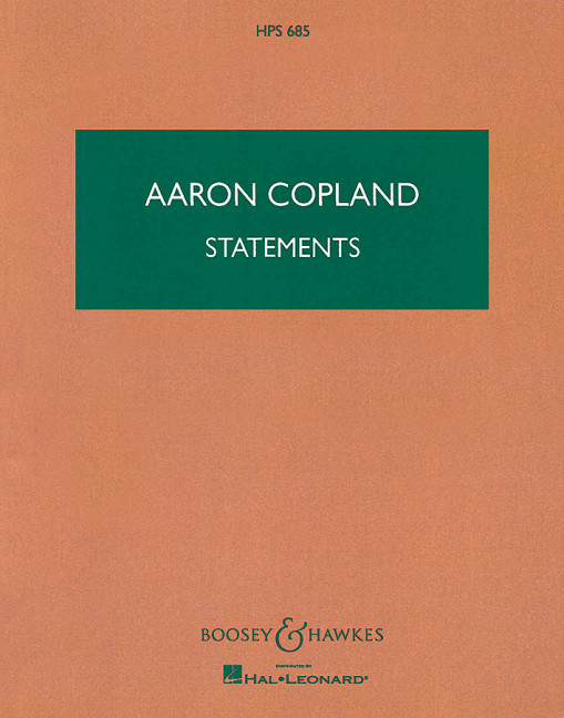 Statements HPS 685&nbsp;&nbsp;für Orchester&nbsp;&nbsp;Studienpartitur