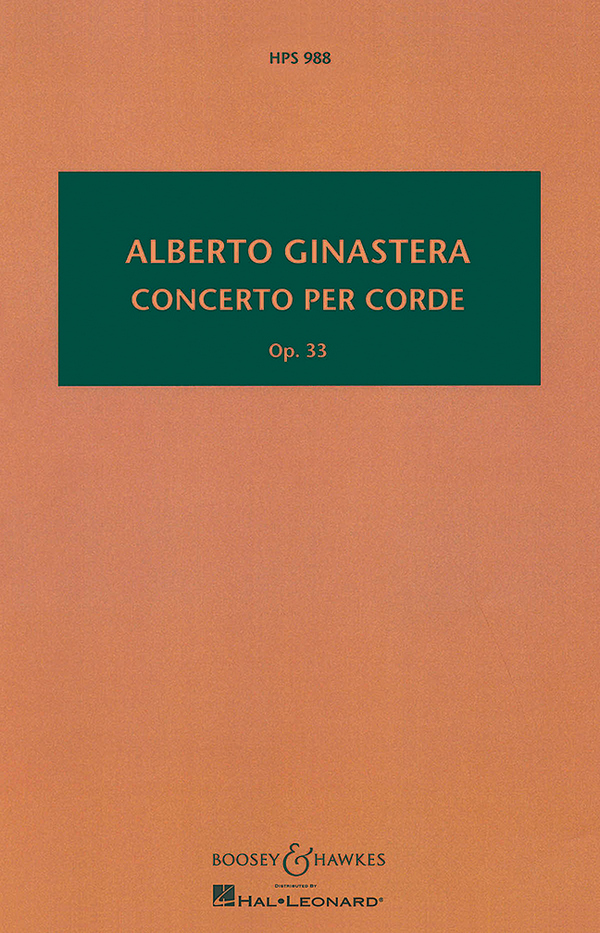 Concerto per Corde op. 33 HPS 988  für Streicher  Studienpartitur