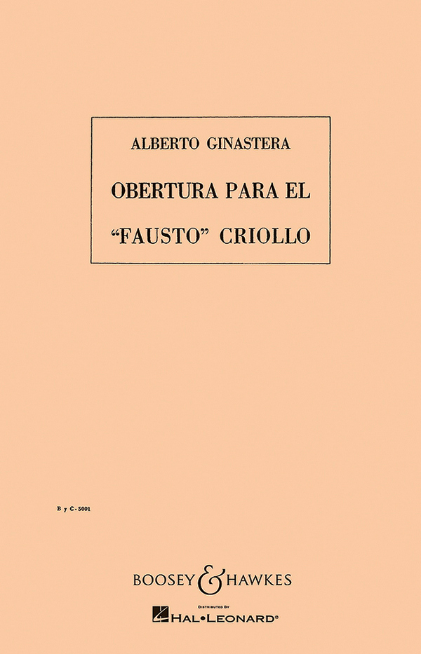 Overtura para el Fausto Criollo op. 9 HPS 1000  für Orchester  Studienpartitur