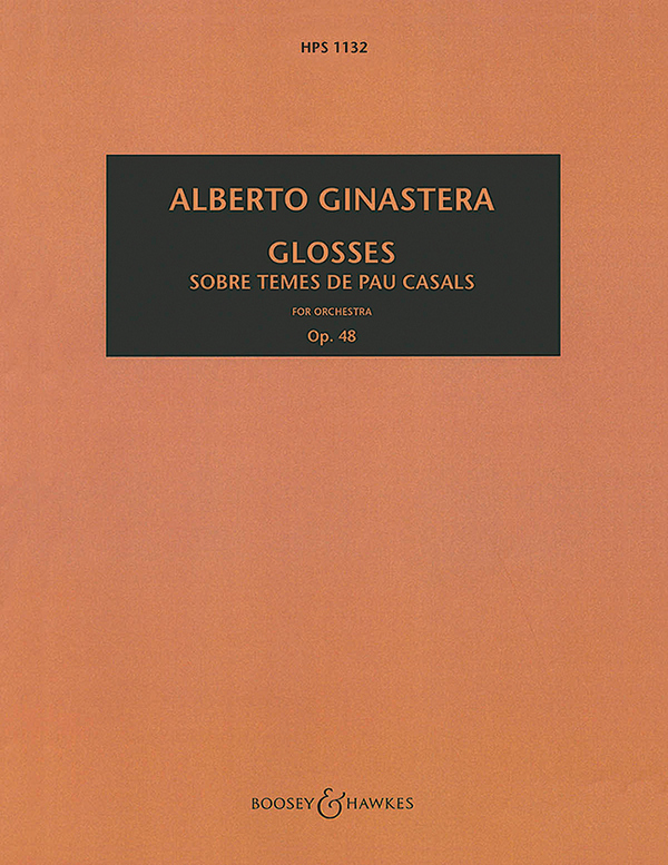 Glosses op. 48 HPS 1132  für Orchester  Studienpartitur
