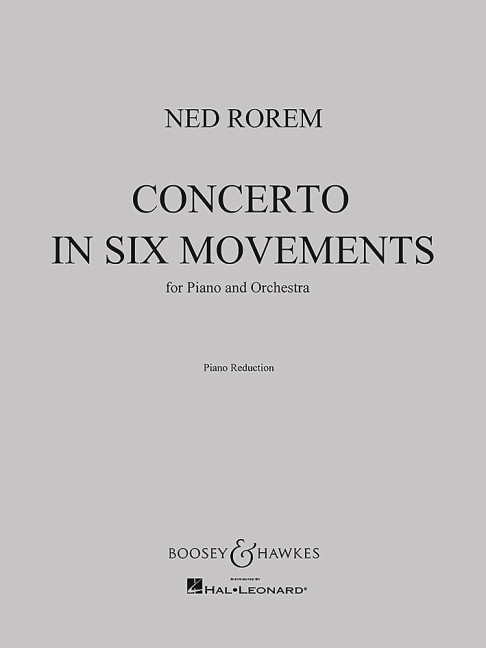 Concerto in Six Movements  für Klavier und Orchester  Klavierauszug