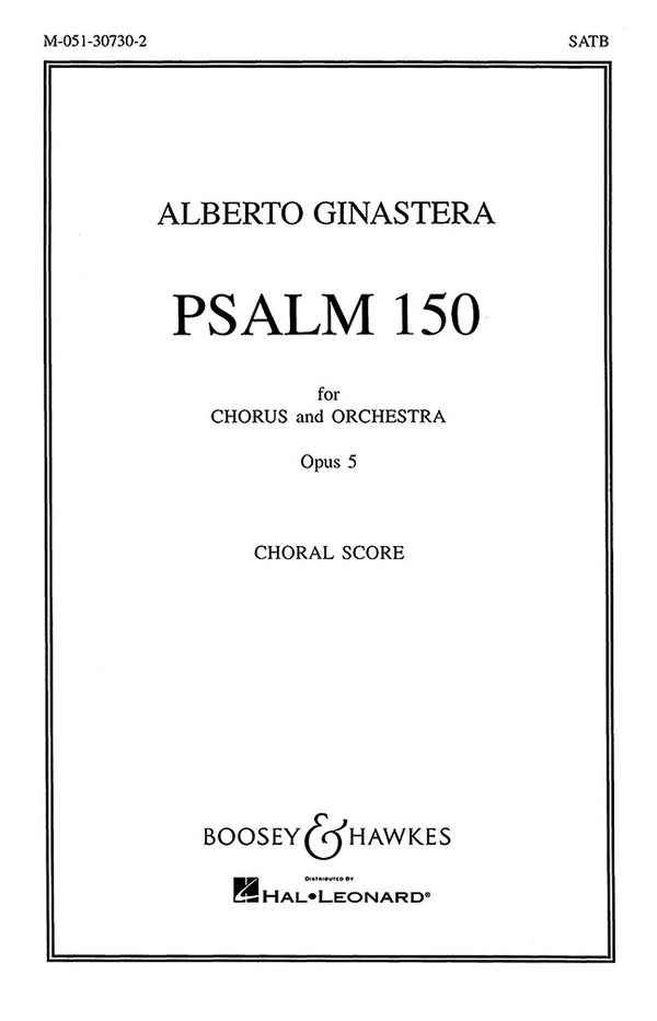 Psalm 150 op.5  for mixed chorus and orchestra  choral score (la)