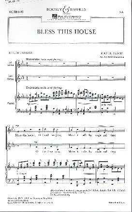 Bless this House&nbsp;&nbsp;für Frauenchor (SA) und Klavier&nbsp;&nbsp;Chorpartitur