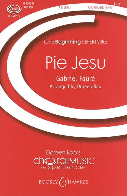 Fauré, Gabriel: Pie Jesu&nbsp;&nbsp;für Chor unisono und Klavier&nbsp;&nbsp;Chorpartitur