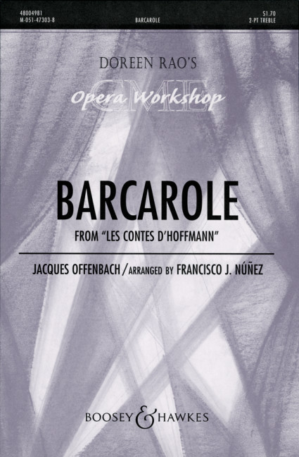 Barcarole aus Hoffmanns Erzählungen  for 2-part treble chorus and piano  score
