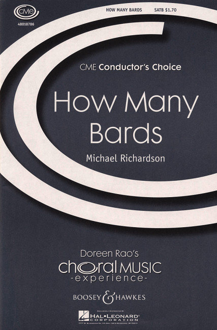 Richardson, Michael: How many bards&nbsp;&nbsp;für gemischter Chor (SATB), Oboe (Violine) und Klavier&nbsp;&nbsp;Chorpartitur