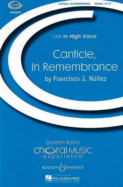 Canticle, In Remembrance&nbsp;&nbsp;für Frauenchor (SSSAAA) und Klavier&nbsp;&nbsp;