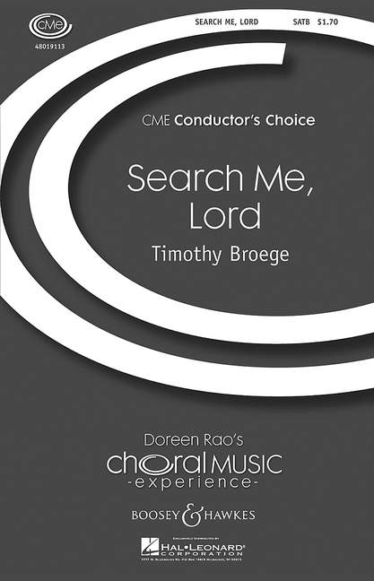 Search Me, Lord&nbsp;&nbsp;for mixed choir and piano (and cello)&nbsp;&nbsp;choral score