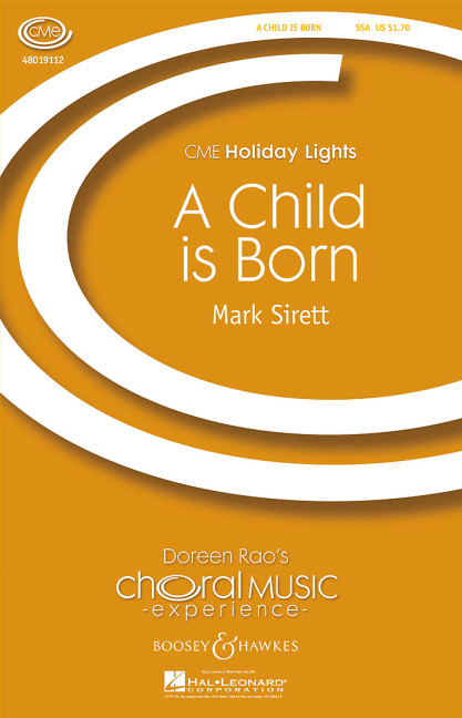 Sirett, Mark: A child is born&nbsp;&nbsp;für Kinder- oder Frauenchor (SSA) und Schlaginstrumente&nbsp;&nbsp;Chorpartitur