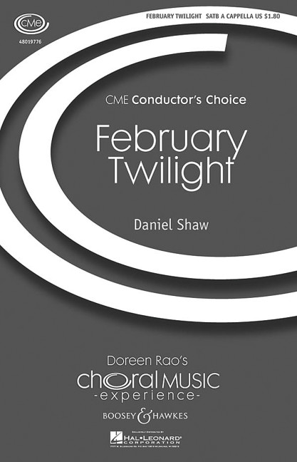 Shaw, Daniel: February Twilight&nbsp;&nbsp;für gemischter Chor (SATB) a cappella&nbsp;&nbsp;Chorpartitur