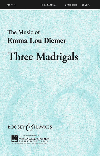Three Madrigals  für Chor (SA) und Klavier  Chorpartitur