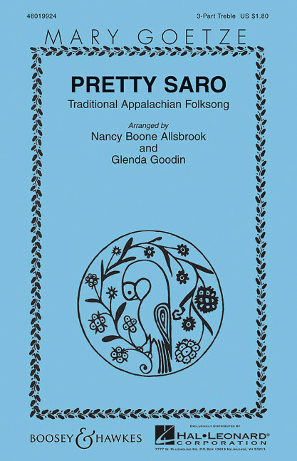 Pretty Saro&nbsp;&nbsp;für Chor (3 hohe Stimmen) und Klavier&nbsp;&nbsp;Chorpartitur