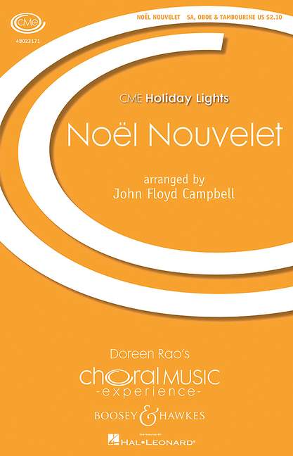  Noel Nouvelet  for female choir (SA), piano, oboe and tambourine  choral score