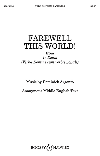 BHI48490 Farewell this World&nbsp;&nbsp;für Männerchor und Glockenspiel&nbsp;&nbsp;Chorpartitur