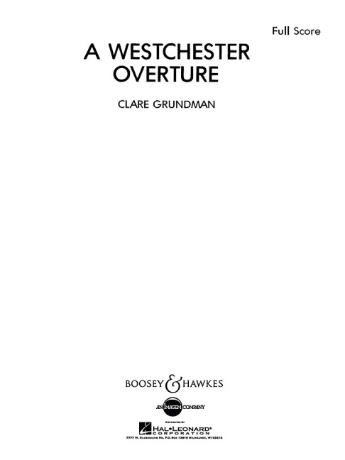 A Westchester Overture  für Blasorchester  Partitur