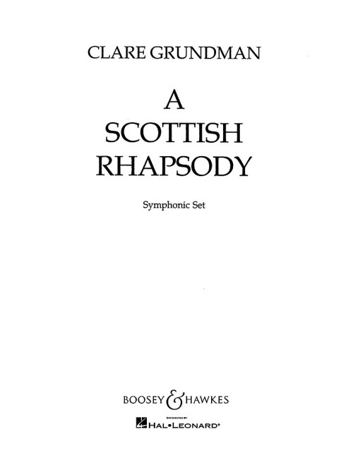 A Scottish Rhapsody QMB 415&nbsp;&nbsp;für Blasorchester&nbsp;&nbsp;Partitur und Stimmen