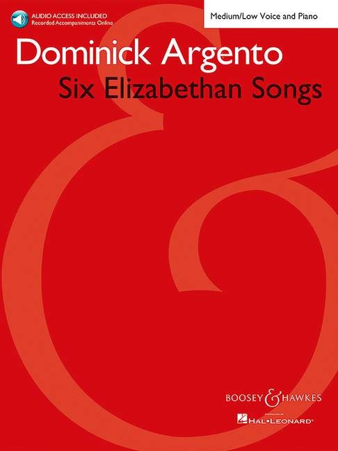Six Elizabethan Songs (+Online Audio)&nbsp;&nbsp;for medium/low voice and piano&nbsp;&nbsp;