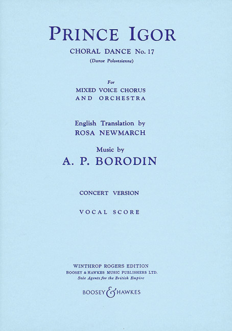 Prince Igor  für gemischter Chor (SATB) und Orchester  Klavierauszug