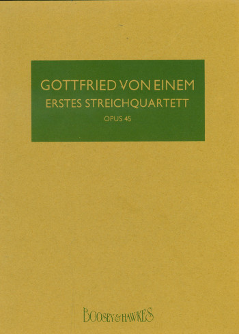 Streichquartett Nr. 1 op. 45 HPS 941  für Streichquartett  Studienpartitur