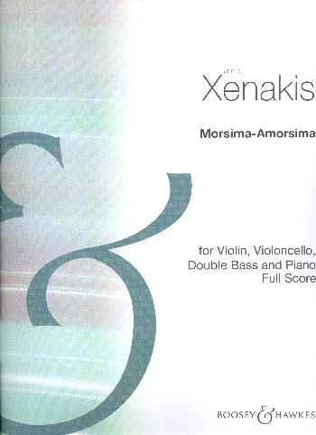 Morsima-Amorsima  für Violine, Violoncello, Kontrabass und Klavier  Partitur