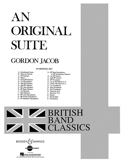 Jacob, Gordon: An Original Suite QMB 168&nbsp;&nbsp;für Blasorchester&nbsp;&nbsp;Klavierdirektion