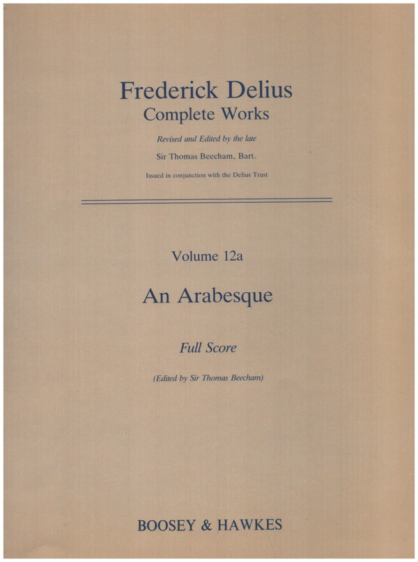 Eine Arabeske  for baritone solo, mixed chorus and large orchestra  full score (dt/en)
