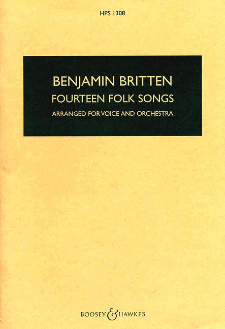 14 Folk Songs HPS 1308  für Gesang und Orchester  Studienpartitur