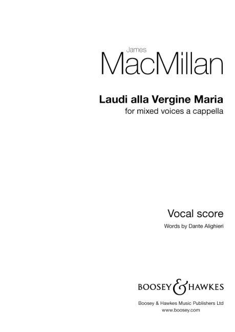 Laudi alla Vergine Maria&nbsp;&nbsp;for mixed chorus a cappella&nbsp;&nbsp;score