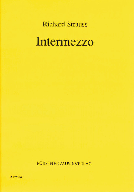Strauss, Richard: Intermezzo op. 72&nbsp;&nbsp;&nbsp;&nbsp;Textbuch/Libretto
