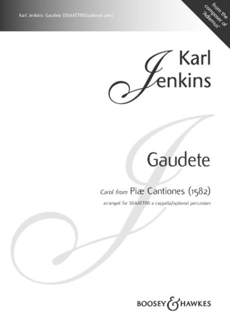 Gaudete  for mixed chorus (SSAATTBB) (percussion ad lib)  vocal score