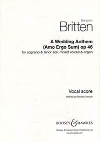 A Wedding Anthem op.46&nbsp;&nbsp;für Sopran, Tenor, gemischter Chor und Orgel&nbsp;&nbsp;Klavierauszug