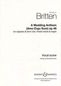 A Wedding Anthem op.46  für Sopran, Tenor, gemischter Chor und Orgel  Klavierauszug