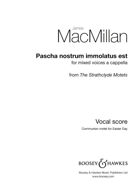 Pascha nostrum immolatus est&nbsp;&nbsp;for mixed chorus a cappella&nbsp;&nbsp;score